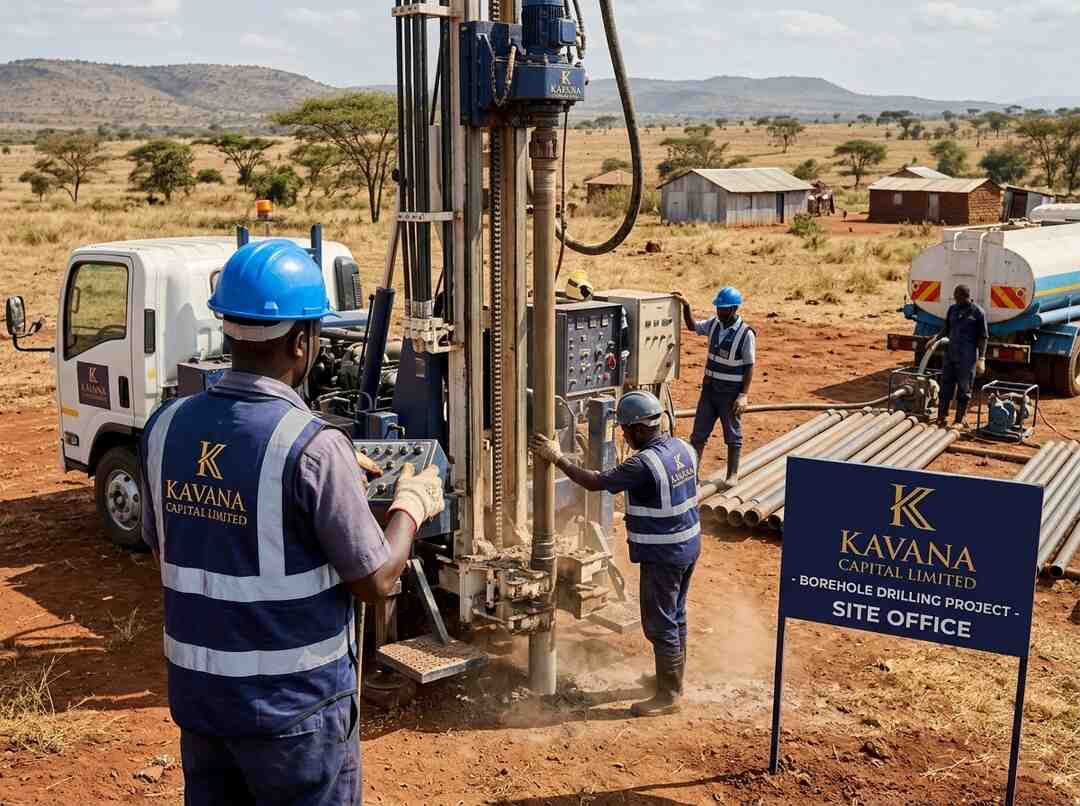 Kavana Capital borehole drilling site office during project delivery