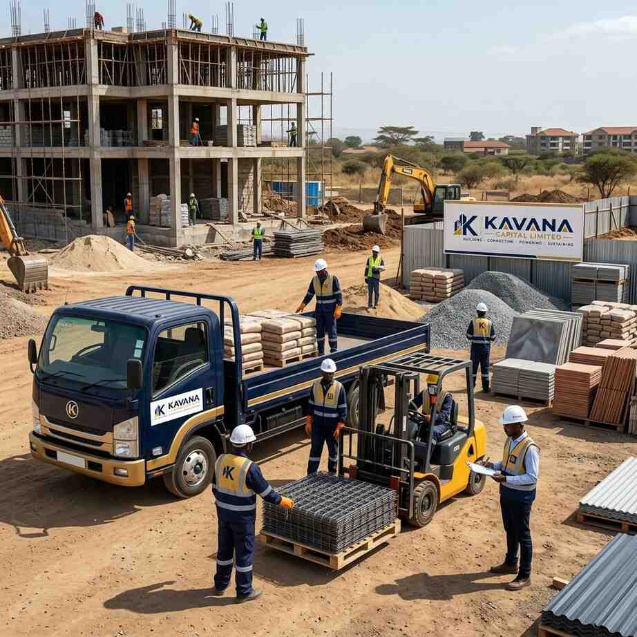 Construction materials delivered to a Kavana Capital building site