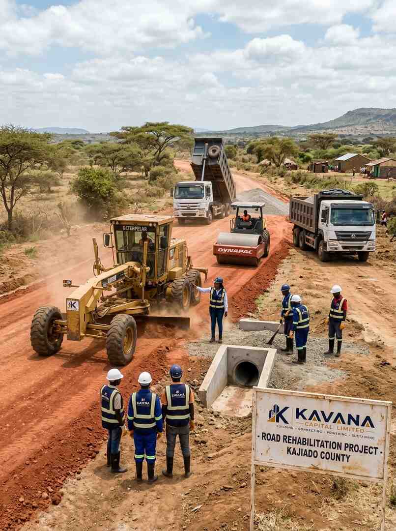 Kavana Capital road rehabilitation works in Kajiado County, Kenya