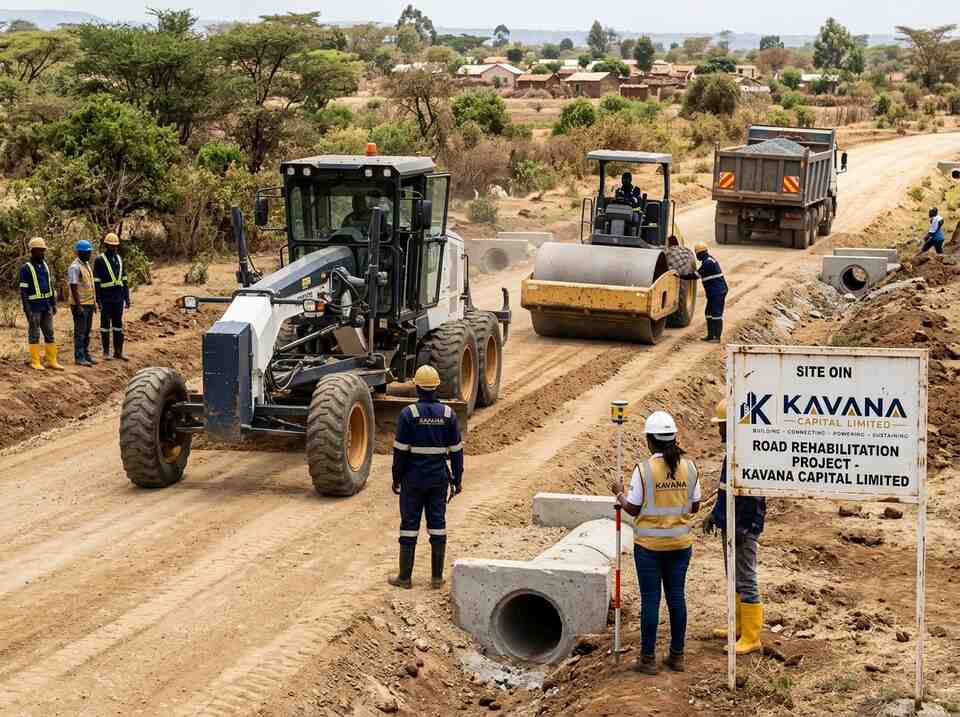 Kavana Capital road rehabilitation site in progress